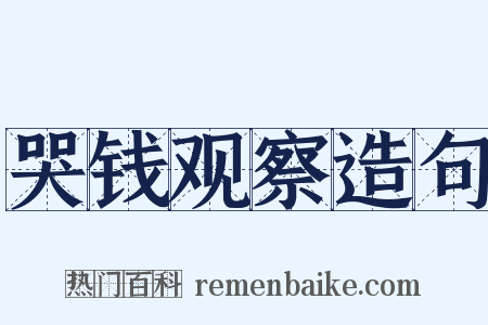 哭钱观察造句是什么意思的图片